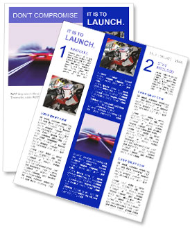 Speed Car Driving Newsletter Template