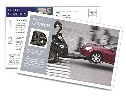 Auto Manufacture Postcard Template