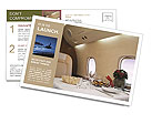 Business Class Travel Postcard Template