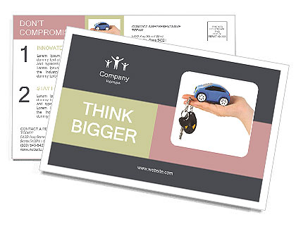 Toy Car Postcard Template