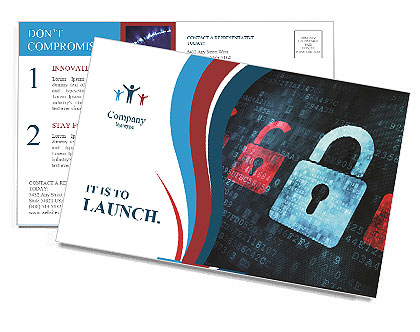 Security In Internet Postcard Template