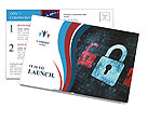 Security In Internet Postcard Template
