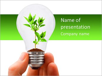 Plant In Light Bulb PowerPoint Template