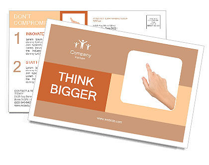 Index Finger Postcard Template