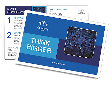 Blue Chip Postcard Template