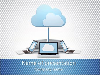 Net Between Computers PowerPoint Template