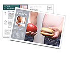 Apple Vs Burger Postcard Template