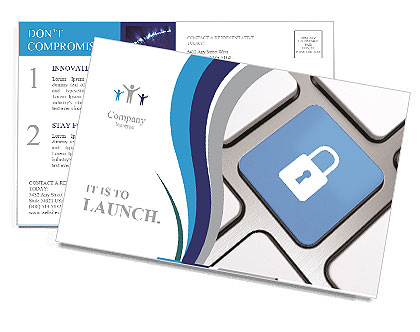 Lock Button Postcard Template