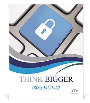 Lock Button Poster Template