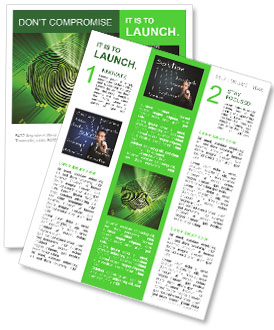 Scan Fingerprint Newsletter Template