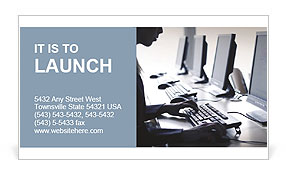 Work At Office Business Card Template