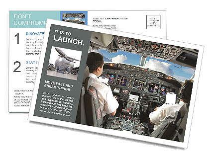 Plane Pilot Postcard Template