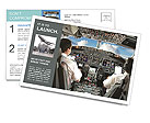 Plane Pilot Postcard Template