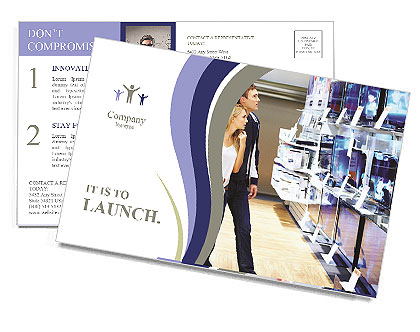 Electronic Shop Postcard Template