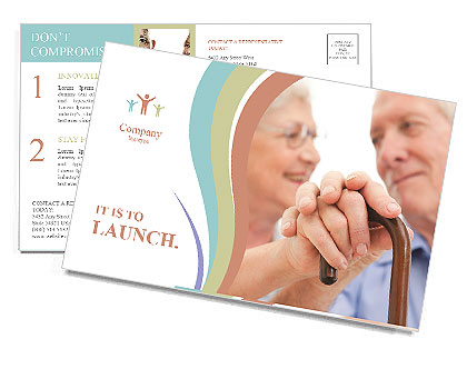 Retired Couple Postcard Template