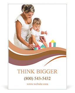 Mother And Baby Ad Template