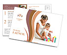 Mother And Baby Postcard Template