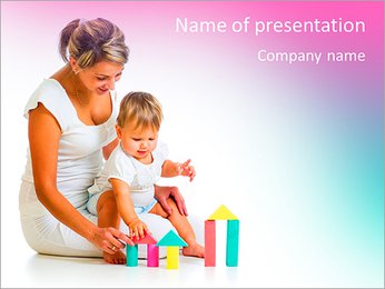 Mother And Baby PowerPoint Template