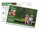 Kids Outdoors Postcard Template