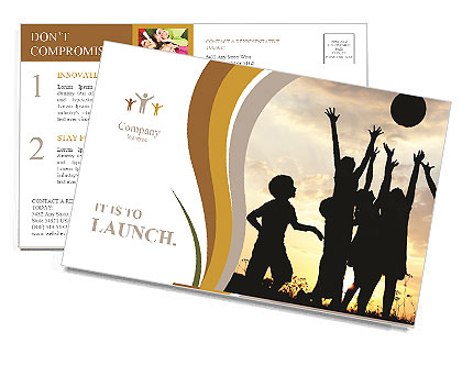 Playing With Ball Postcard Template