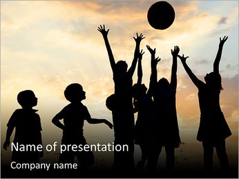 Playing With Ball PowerPoint Template