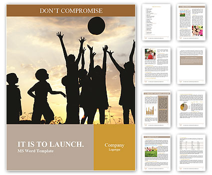 Playing With Ball Word Template