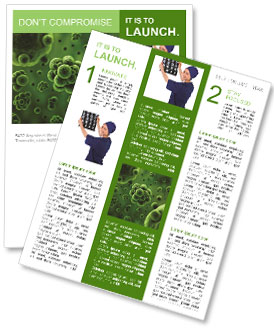 Green Micro Organism Newsletter Template
