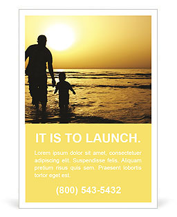 Father With Son Ad Template