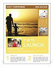 Father With Son Flyer Template
