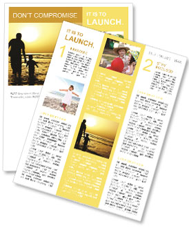 Father With Son Newsletter Template