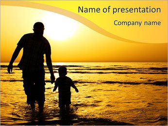 Father With Son PowerPoint Template