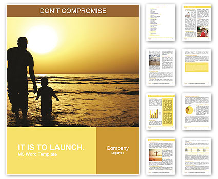 Father With Son Word Template