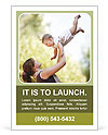 Mother Plays With Baby Ad Template