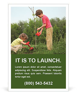 Children Plant Tree Ad Template