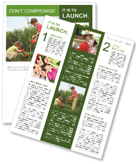 Children Plant Tree Newsletter Template