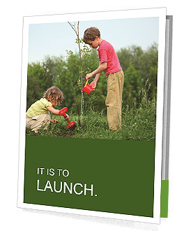 Children Plant Tree Presentation Folder