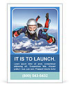 Jump With Parachute Ad Template