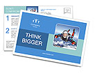 Jump With Parachute Postcard Template
