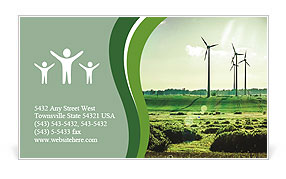 Wind Generators, Ecology Business Card Template