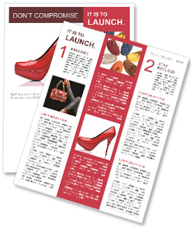 Close up of a red high heels on white background with clipping path Newsletter Template