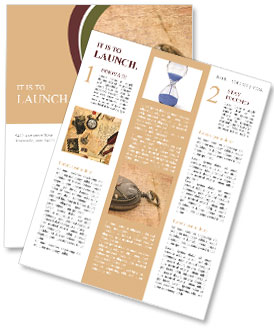 Watch on an old notebook with the text Newsletter Template