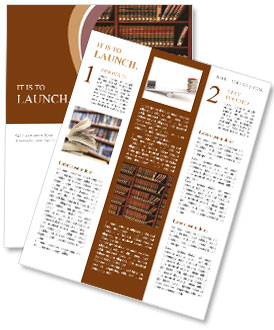 Law book library Newsletter Template
