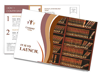 Law book library Postcard Template