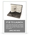 E-learning. Laptop screen as book on white background. 3d Ad Template