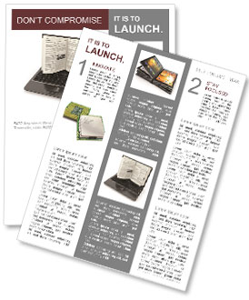 E-learning. Laptop screen as book on white background. 3d Newsletter Template