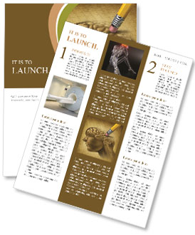 Draw Human Brain Newsletter Template