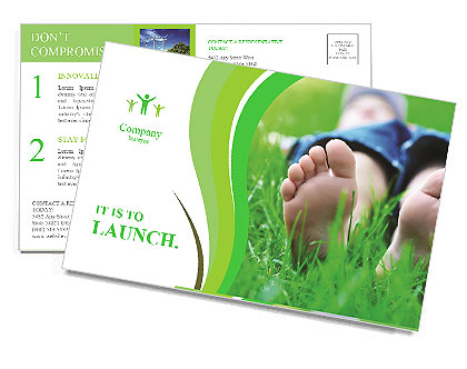 Lie On Grass Postcard Template