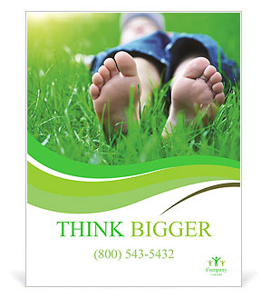 Lie On Grass Poster Template