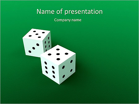 Two Playing Dies Animated PowerPoint Template