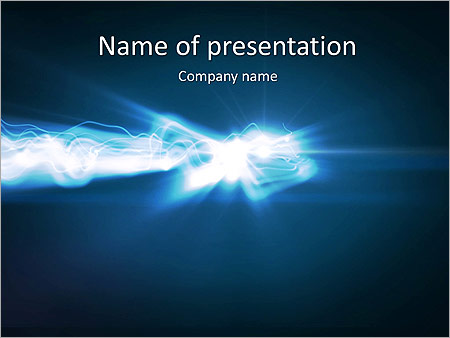 Blue Splash Of Light Animated PowerPoint Template